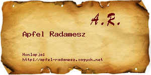 Apfel Radamesz névjegykártya
